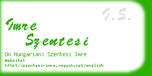 imre szentesi business card
